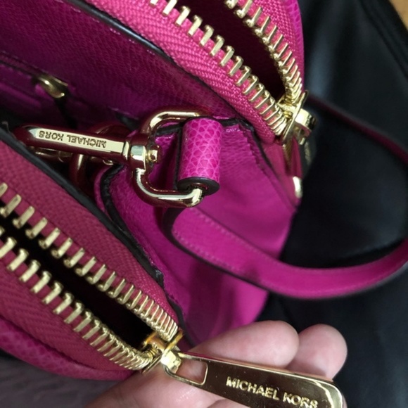 Michael Kors Satchel Leather Handbag Raspberry - Picture 8 of 8